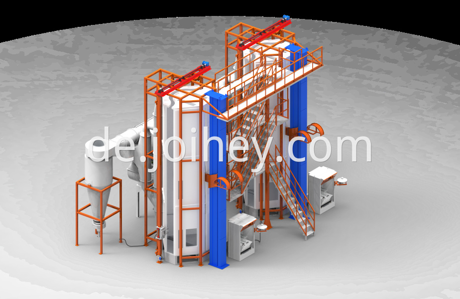 Aluminum profile powder coating booth